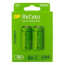 Gp 3000 mAh Orta Boy Şarjlı Pil 2 li Paket C Boy GP300CHCBMTR-2EB2 - 1