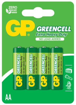 GP Greencel R6 AA Boy Çinko Kalem Pil 4'lü Paket GP15G-U4 - 1