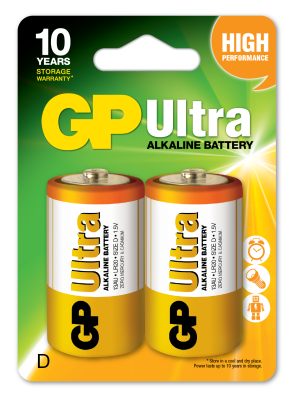 GP LR20 Büyük Boy Ultra Alkalin Pil 2'li Paket GP13AU-U2 D Boy - 1