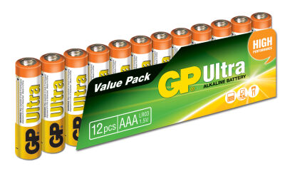 Gp LR03 AAA Boy Ultra Alkalin İnce Kalem Pil 12'li Paket GP24AU-VS12 - 1