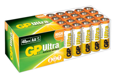 Gp LR6 AA Boy Ultra Alkalin Kalem Pil 40'lı Paket GP15AU-2B40 - 1