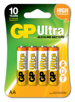 Gp LR6 AA Boy Ultra Alkalin Kalem Pil 4'lü Paket GP15AU-U4 - 1