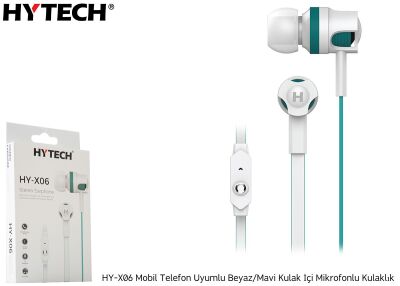 Hytech HY-X06 Mobil Telefon Uyumlu Beyaz-Mavi Kulaklık - 1