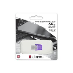 Kingston DTDUO3CG3-64GB DataTraveler microDuo 3C 200MB-s dual USB-A + USB-C Flash Bellek - 2