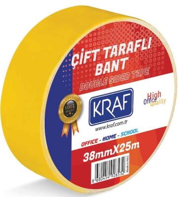 KRAF ÇİFT TARAFLI BANT 38MMX25M 2538G - 1