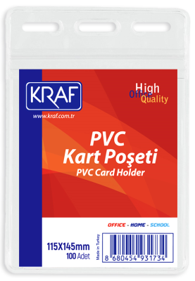 KRAF KART POŞETİ PVC 115x145 MM 100 LÜ - 1