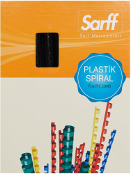 SARFF 16MM SİYAH PLASTİK SPİRAL KUTU - 100ADET - SARFF