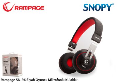 Snopy SN-R6 Siyah Gaming Tek Jacklı Mikrofonlu Kulaklık - 1