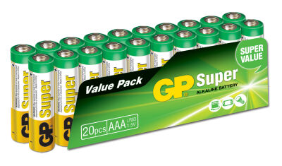 Süper Alkalin LR03 AAA Boy İnce Kalem Pil 20li Paket GP24A-2VS20 - 1