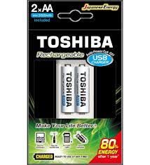 TOSHIBA USB ŞARJ CİHAZI+2 AD.2000MAH KALEM PİL - 1